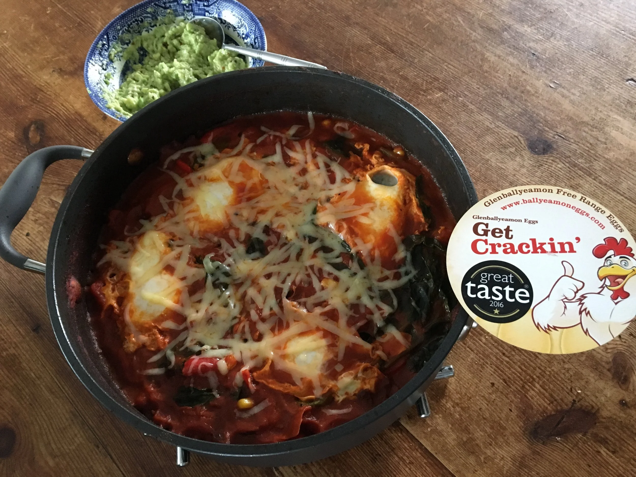 Huevos rancheros with Glenballyeamon free range eggs.