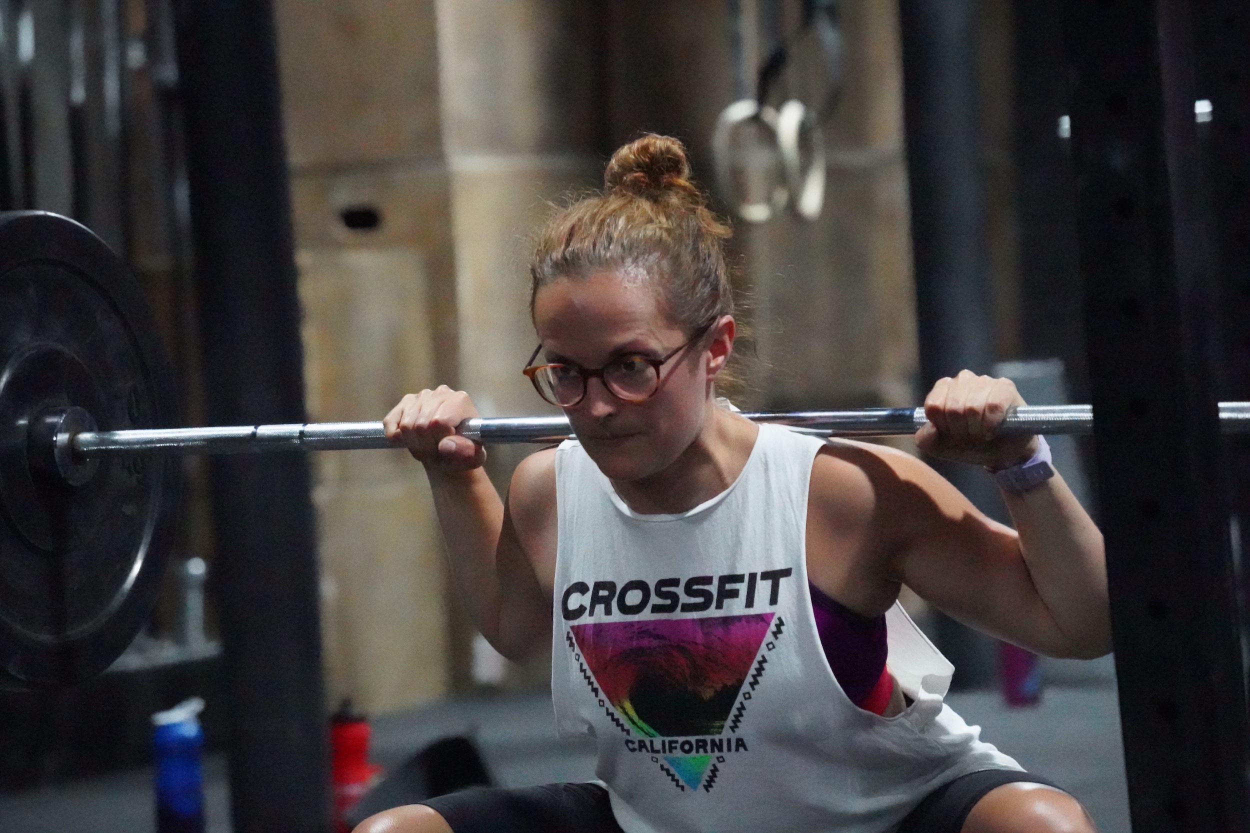 Back squat focus captured by Hassan Fardan.