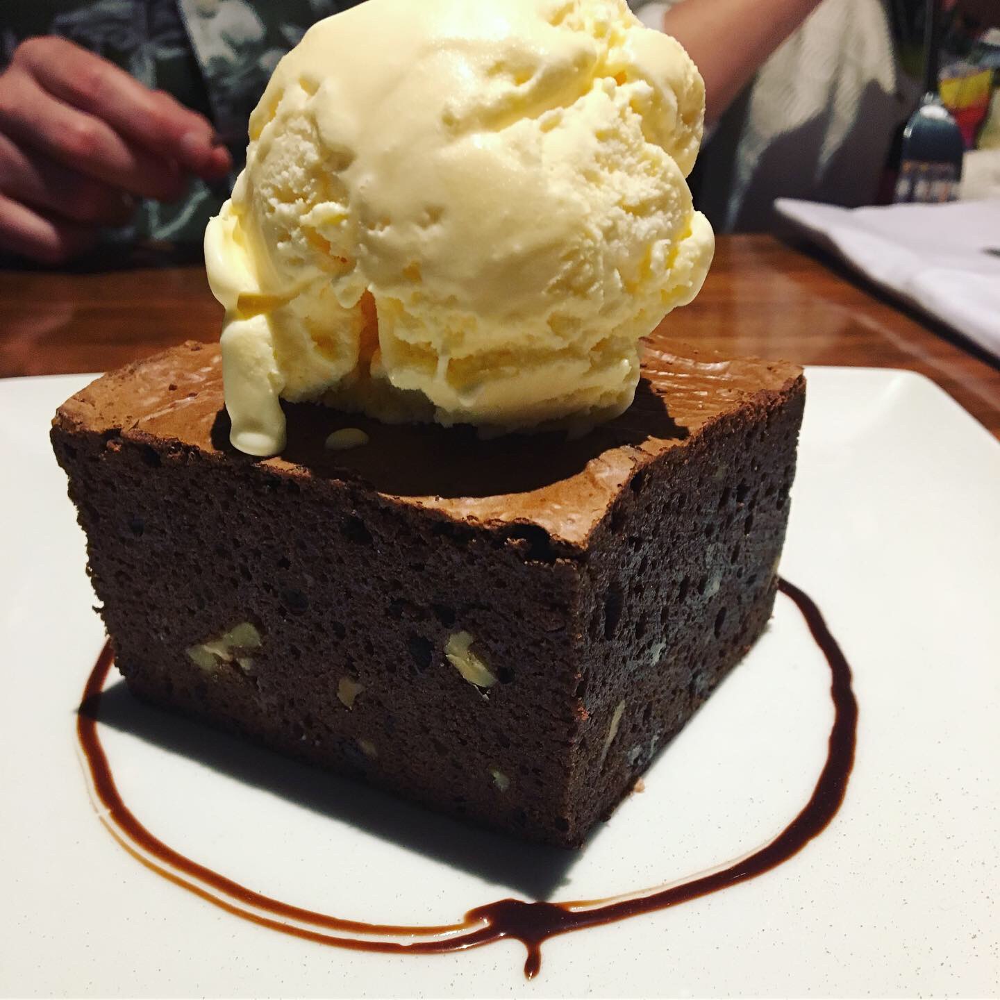 A brownie big enough for four! 🤗