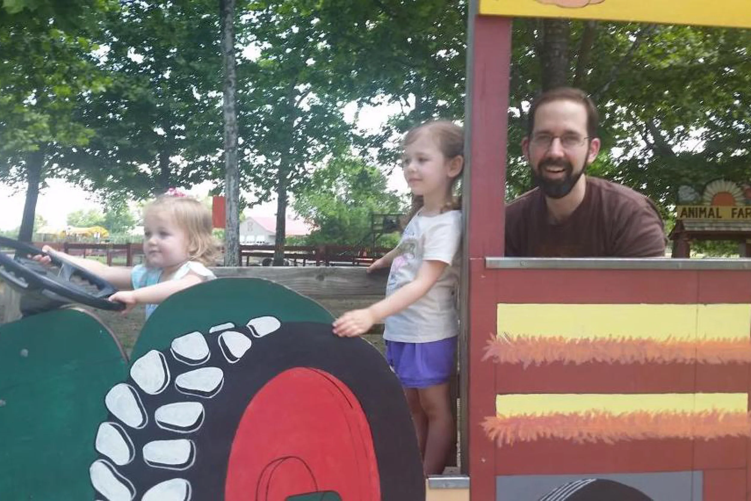 Upal and Chris with their nieces