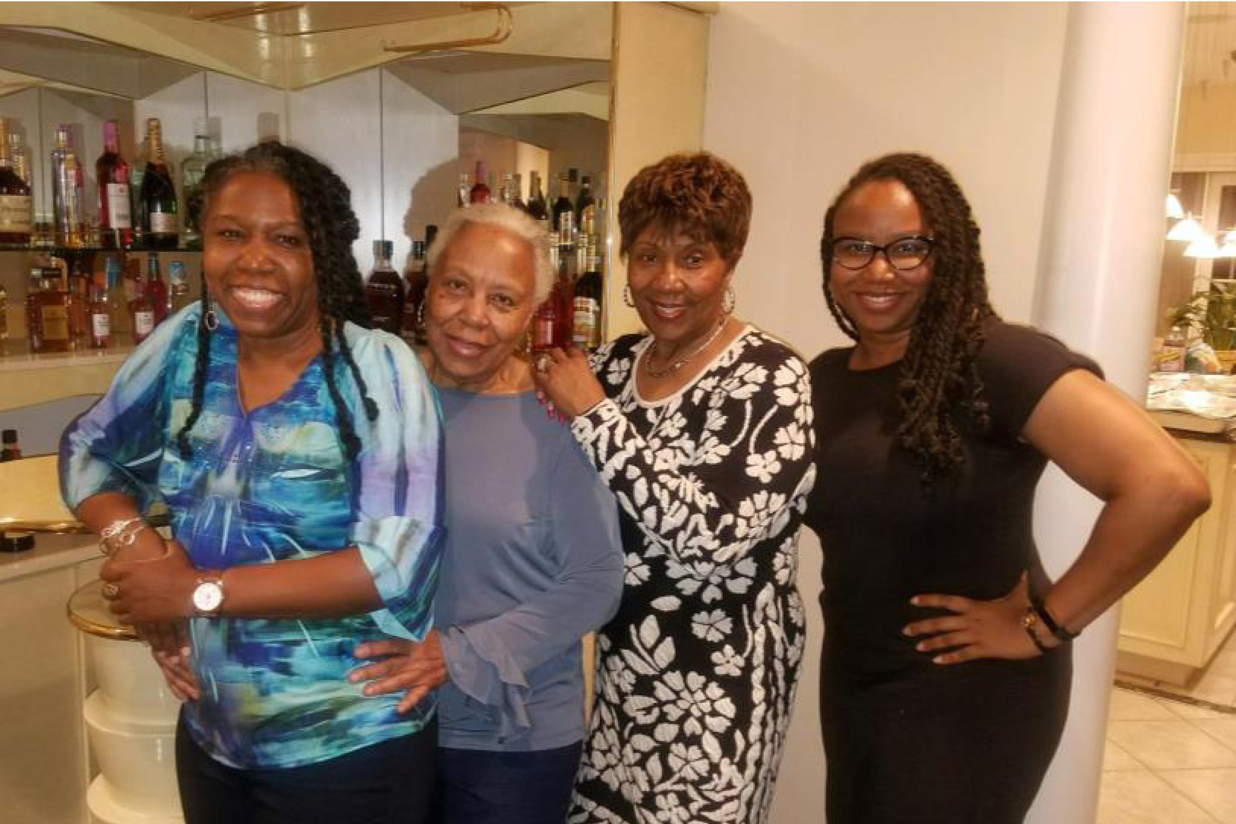 with Allyson, Aunt, and Mom