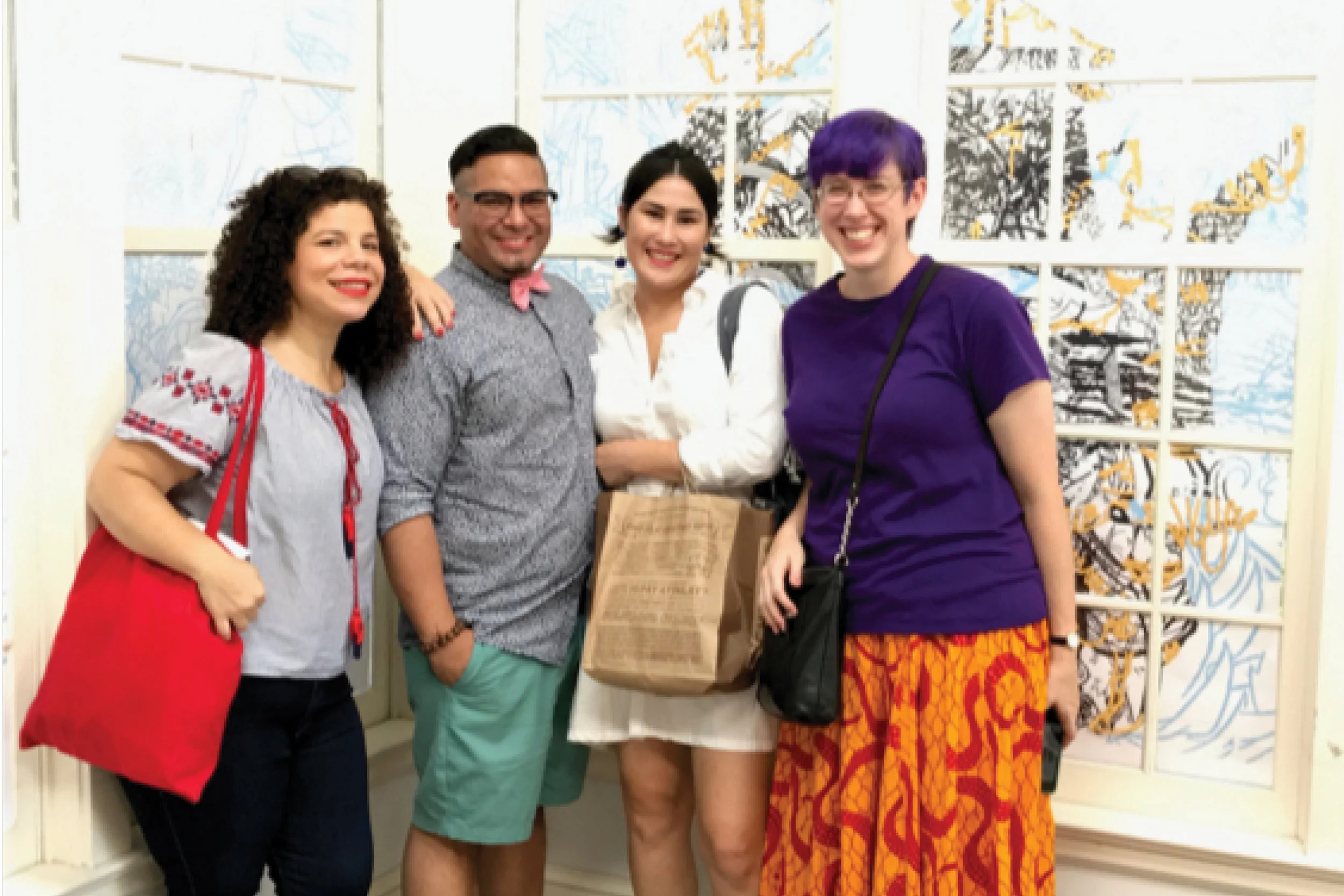 David and his art family.