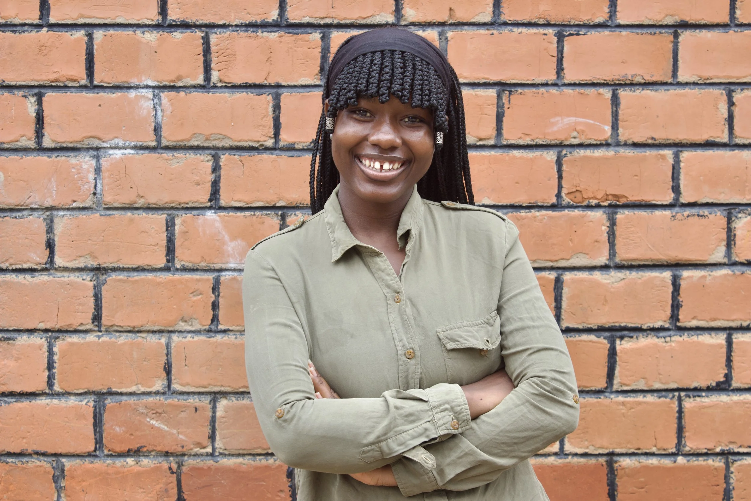 Young Zambian schoolgirl smiling for the camera