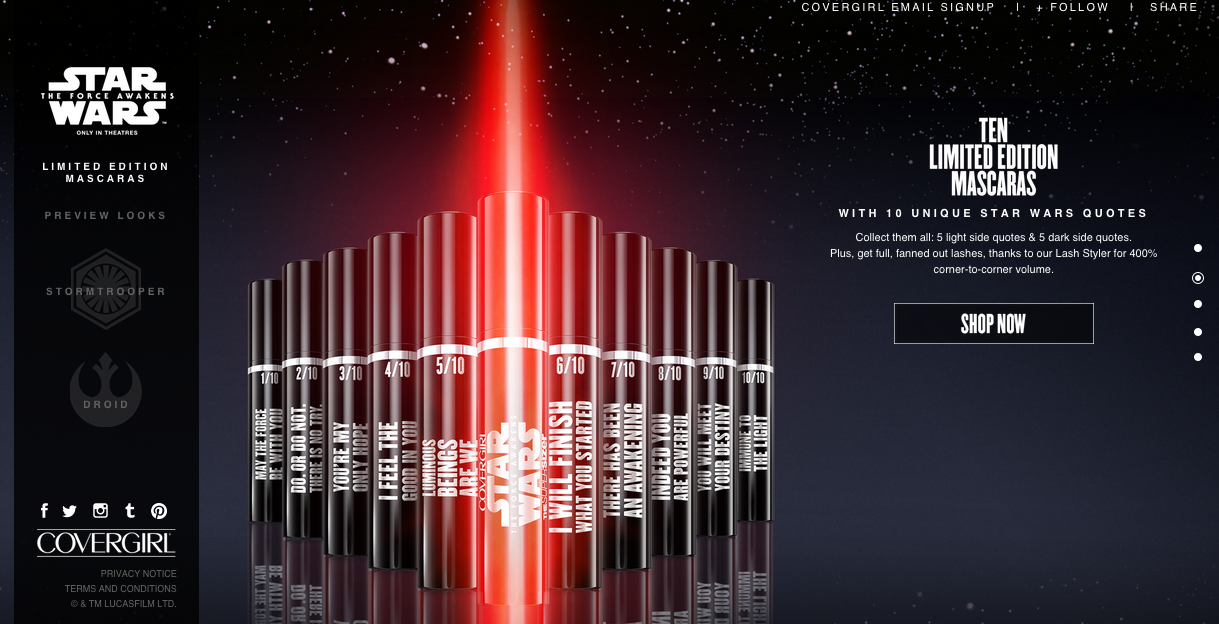 10 Limited-Edition STAR WARS Mascaras