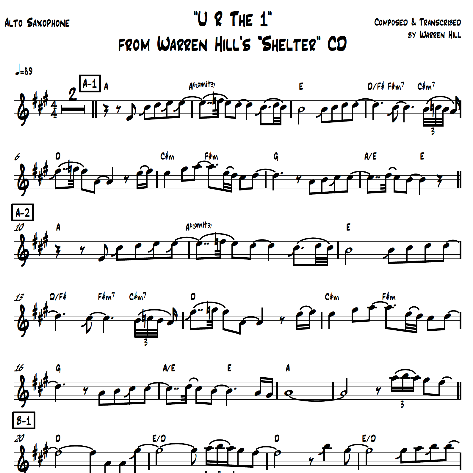Transcriptions Warren Hill
