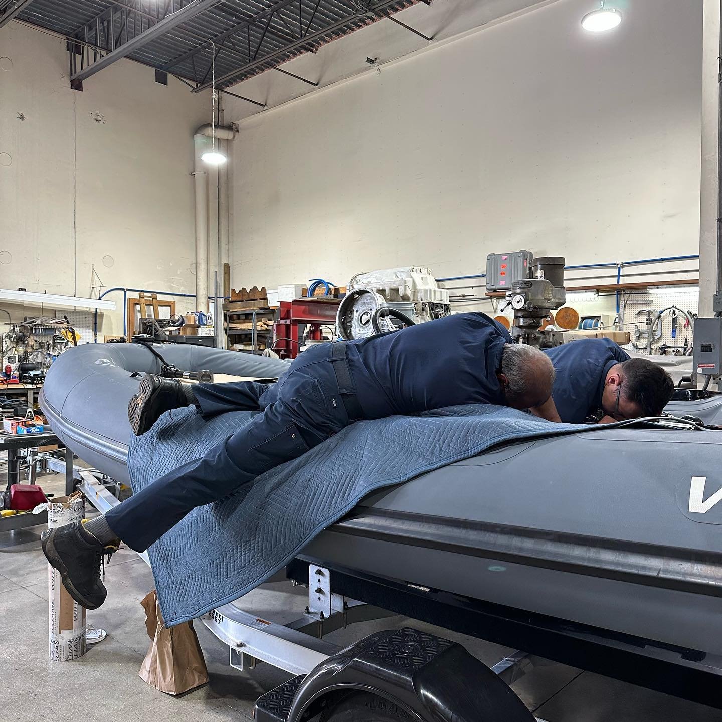 Installing a new wiring harness on a small tender is not as easy as it sounds&hellip; as you can see 😂