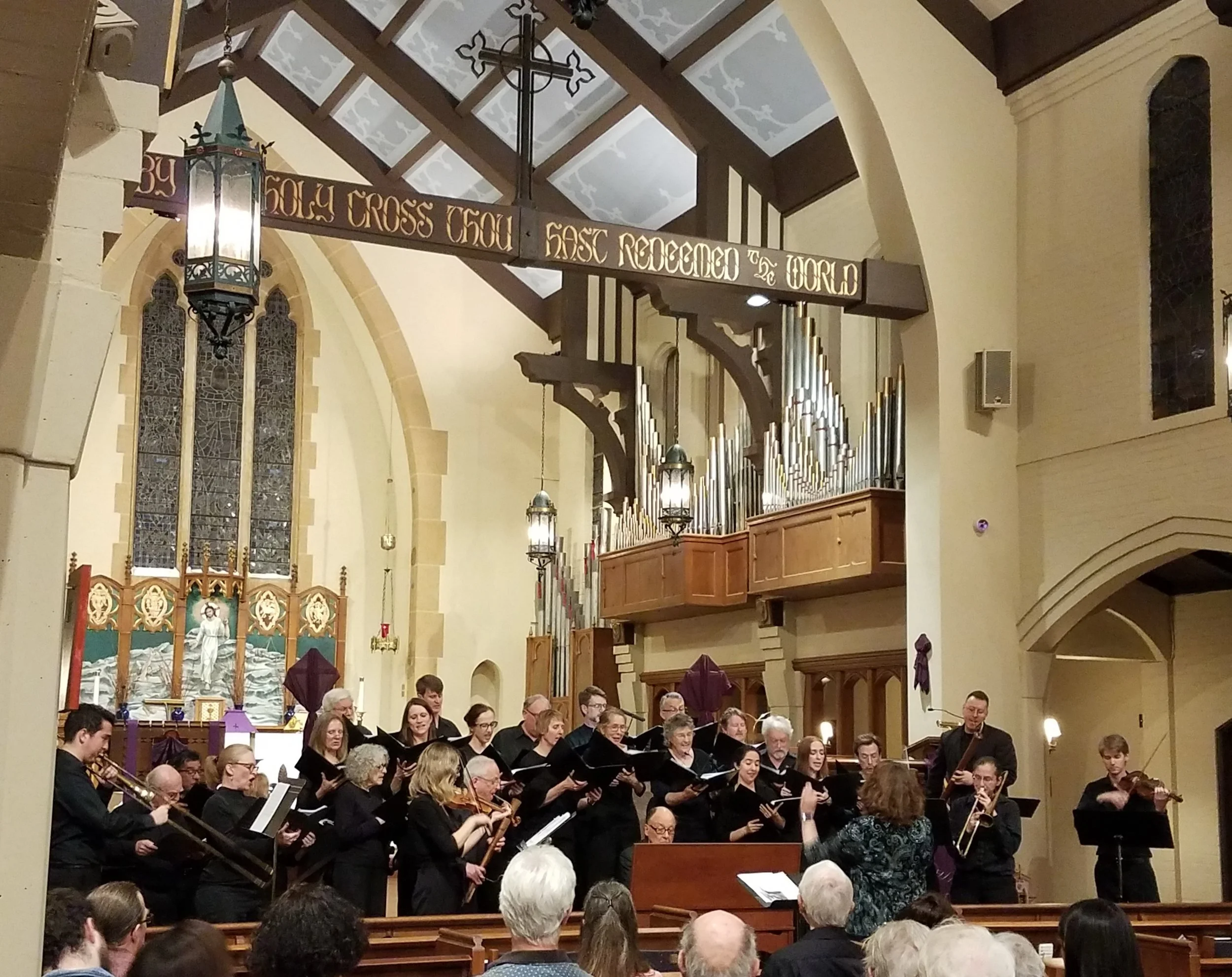 Jouyssance and Commercium Musicum performing at St. Cross Hermosa Beach on March 30, 2019.