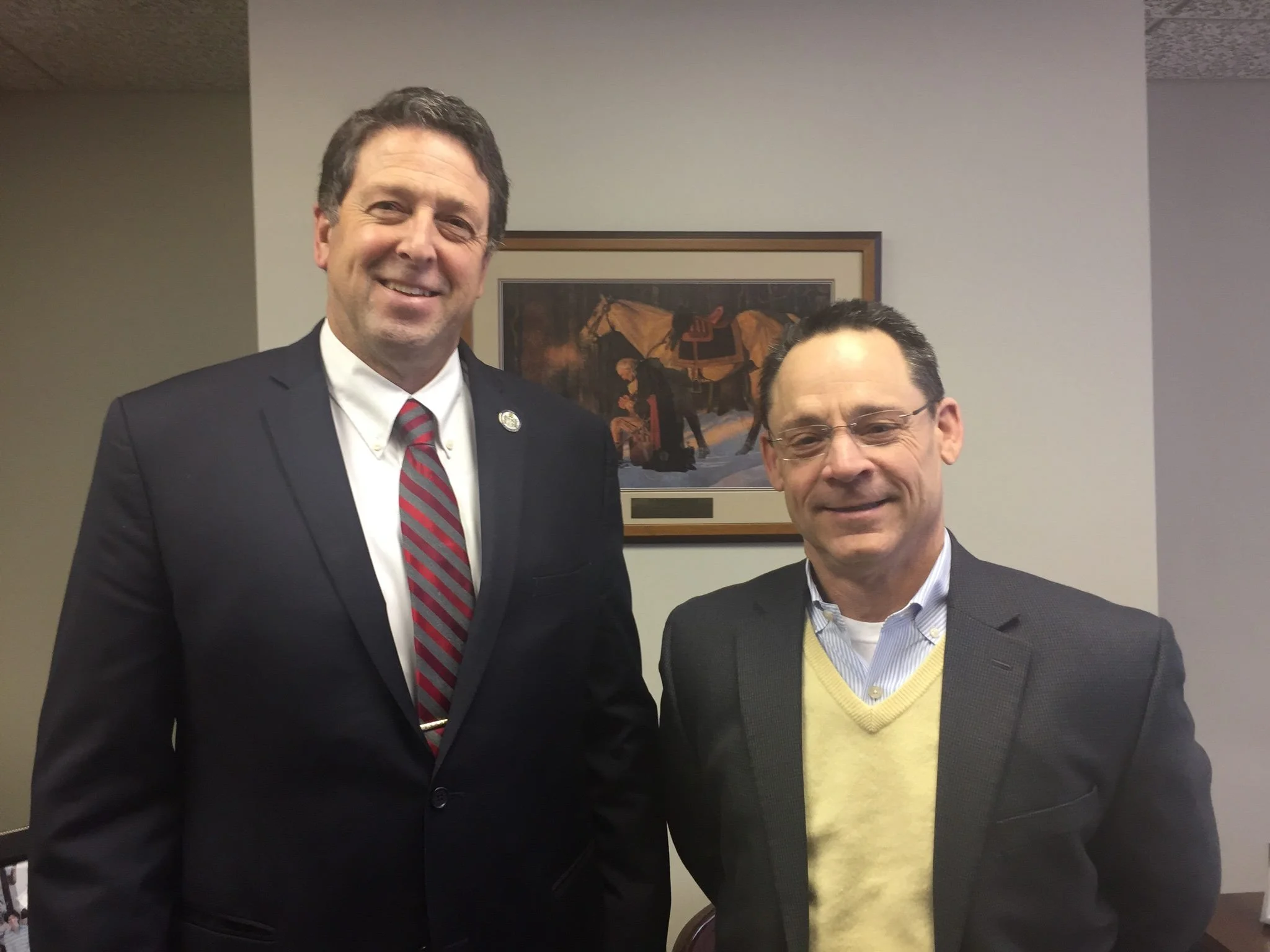 Middle Resolution Team Member, Craig DiSesa, with Del. Dave LaRock. 