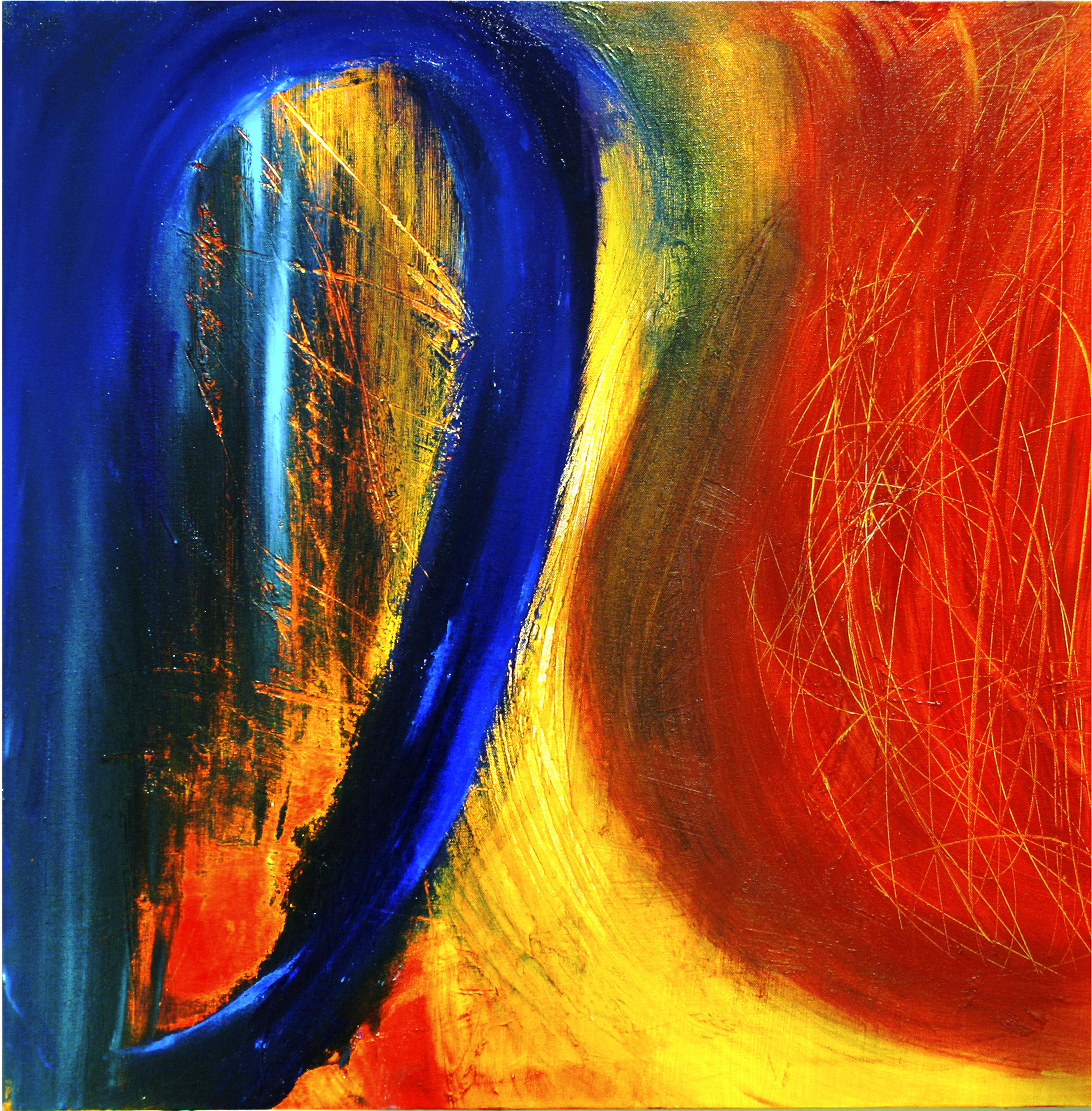  Rivers In The Wasteland, 2017  Oil on canvas  30” x 30” 