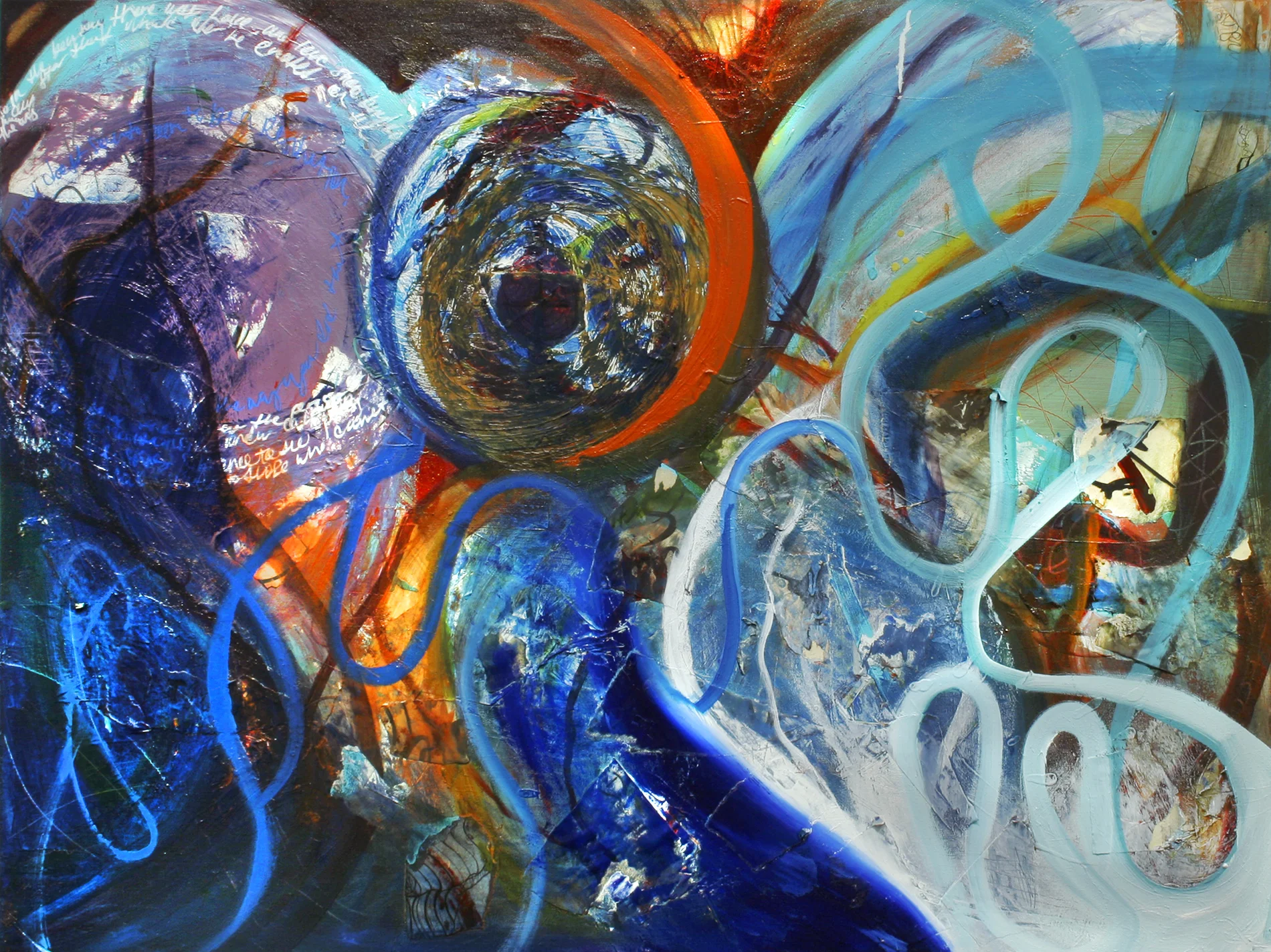  Running Into The River, 2017  Oil on canvas  36” x 48”     