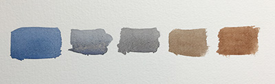 Greys from warm to cool
