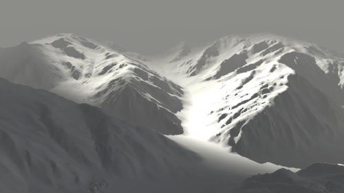 With value(lighting) implemented, you can immediately tell the form, the depth and the direction things are facing. You are not likely able to tell these are mountains.