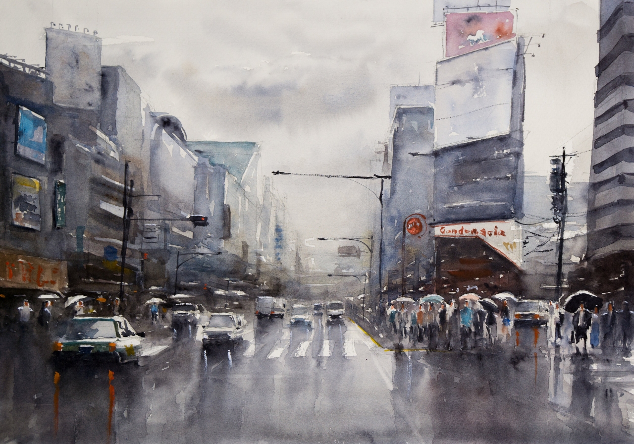 Shibuya, Tokyo - finished painting