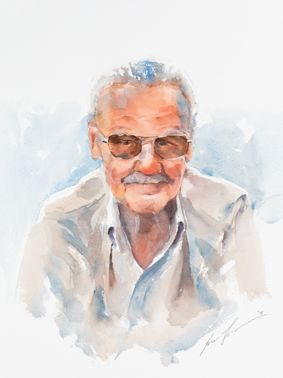 Stan Lee — Café Watercolor