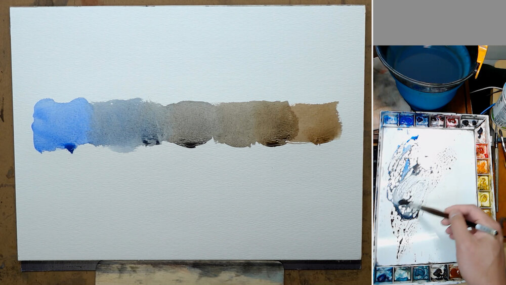 Painting With Only 2 Colors How To Work Grays Café Watercolor - Easy To Make Watercolor Painting
