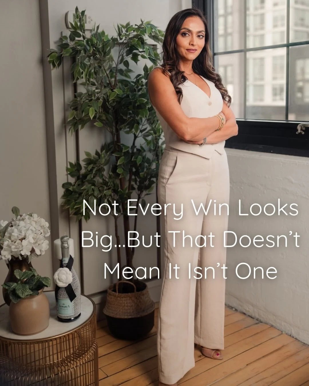 I used to think success would feel like one big moment, but I&rsquo;m realizing it&rsquo;s really built in the small wins. 

Showing up when I don&rsquo;t feel like it
Staying consitent when no one&rsquo;s watching 
Appreciating every single step for