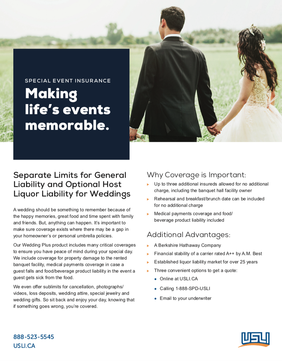 Wedding Product Marketing Sheet - Canada Rebrand