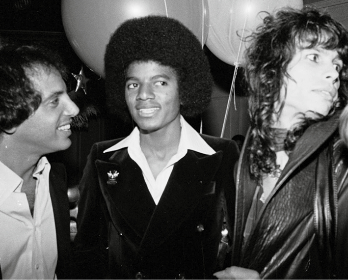 Steve Rubell, Michael Jackson And Steven Tyler, 1977. © Bobby Bank/ Wirelmage.