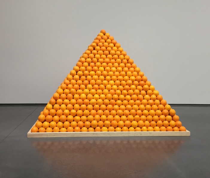 Installation view: Roelof Louw, Soul City (Pyramid of Oranges) 1967 Aspen Art Museum, 2015