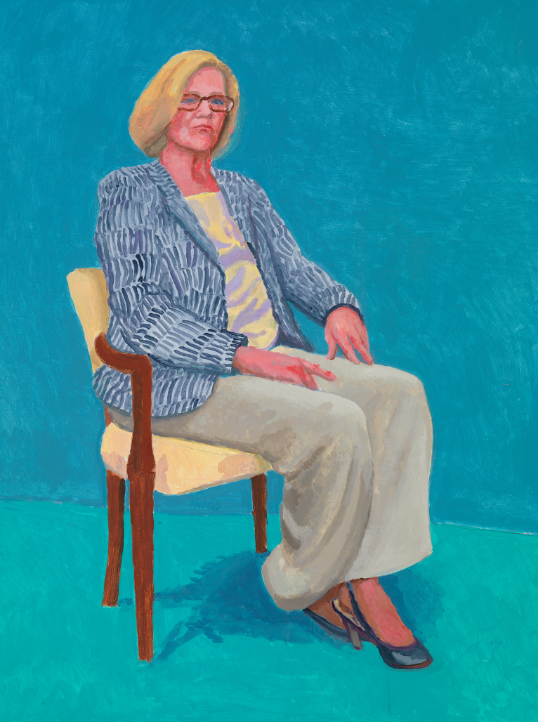 David Hockney RA, Dagny Corcoran, 15th, 16th, 17th January, 2014. Acrylic on canvas. 121.92 x 91.44 cm. © David Hockney Photo credit: Richard Schmidt.
