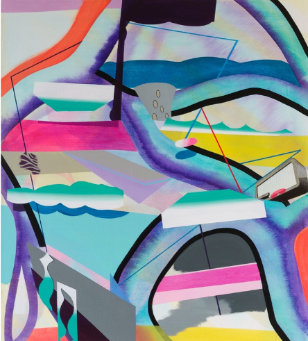 "Bedford", 2016, Acrylic on canvas, 44 x 40 inches