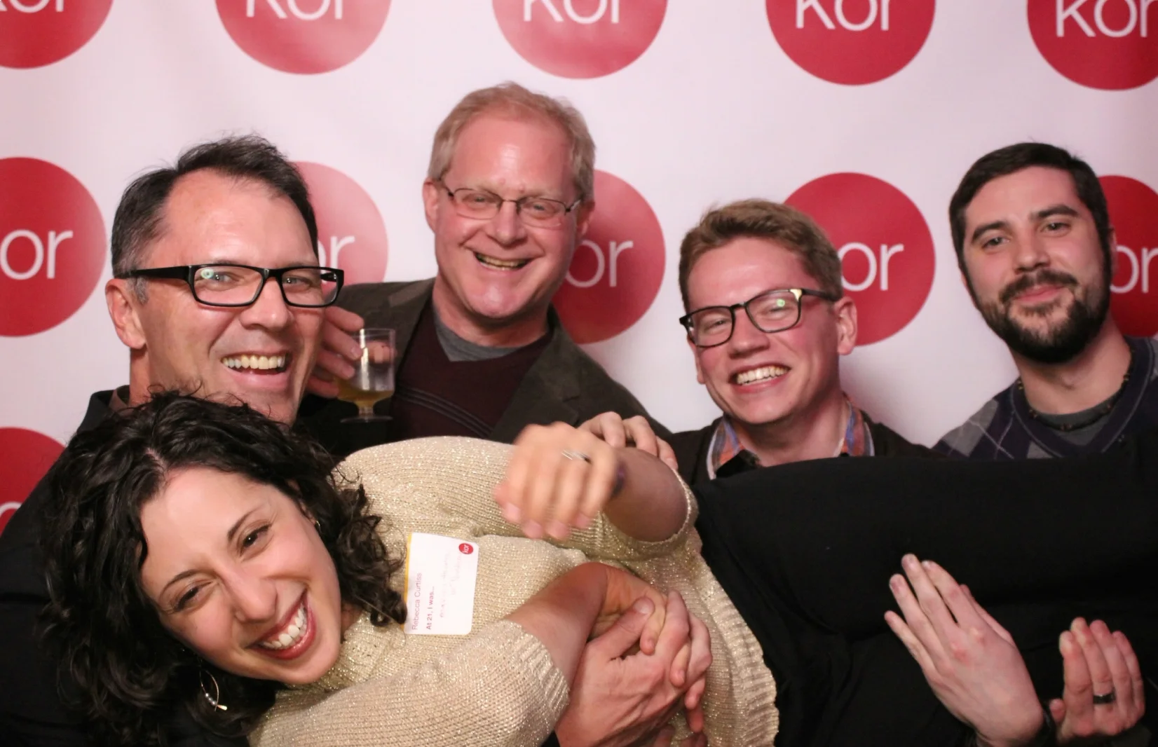Our team horsing around at a recent party hosted by one of our design partners.