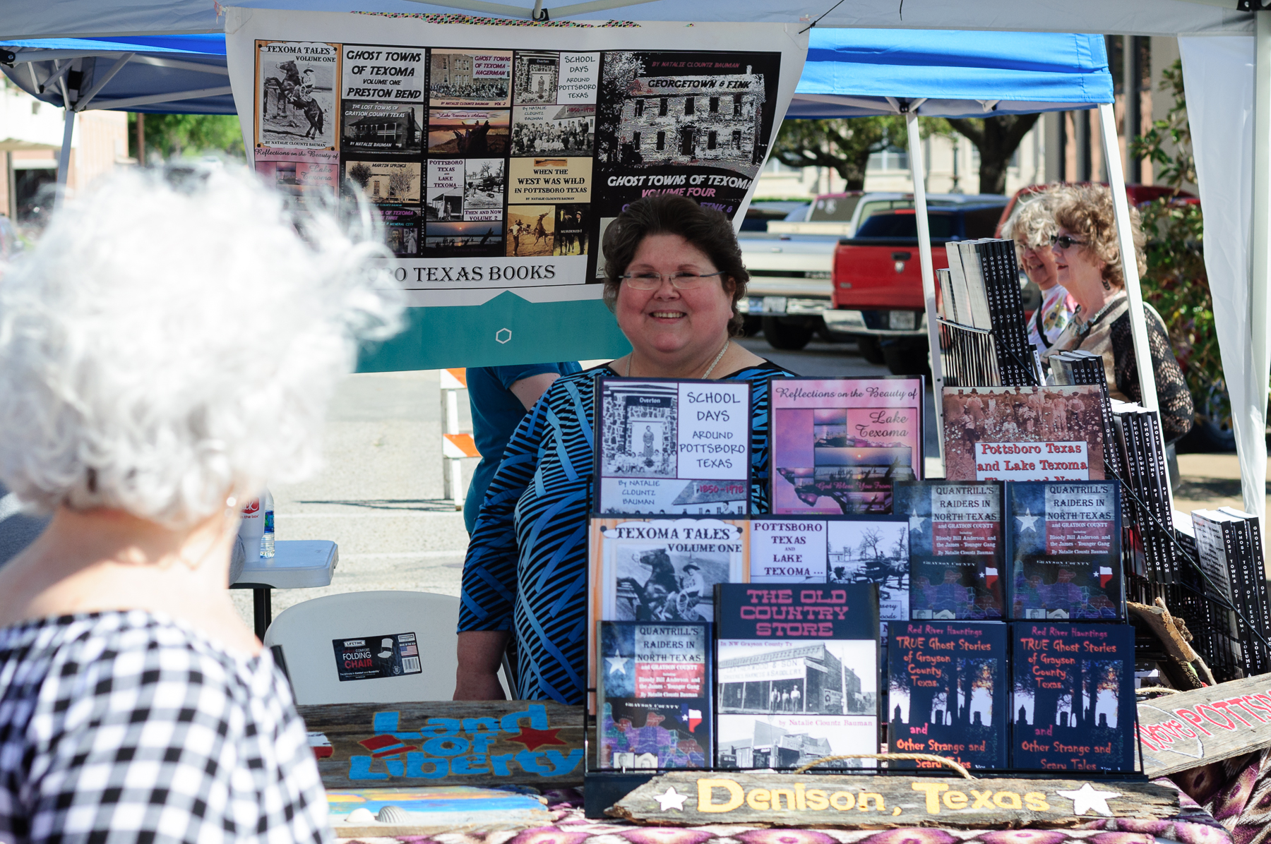 Local history, the specialty of author Natalie Clountz Bauman, was one of the many genres available in book form bringing the past to life.