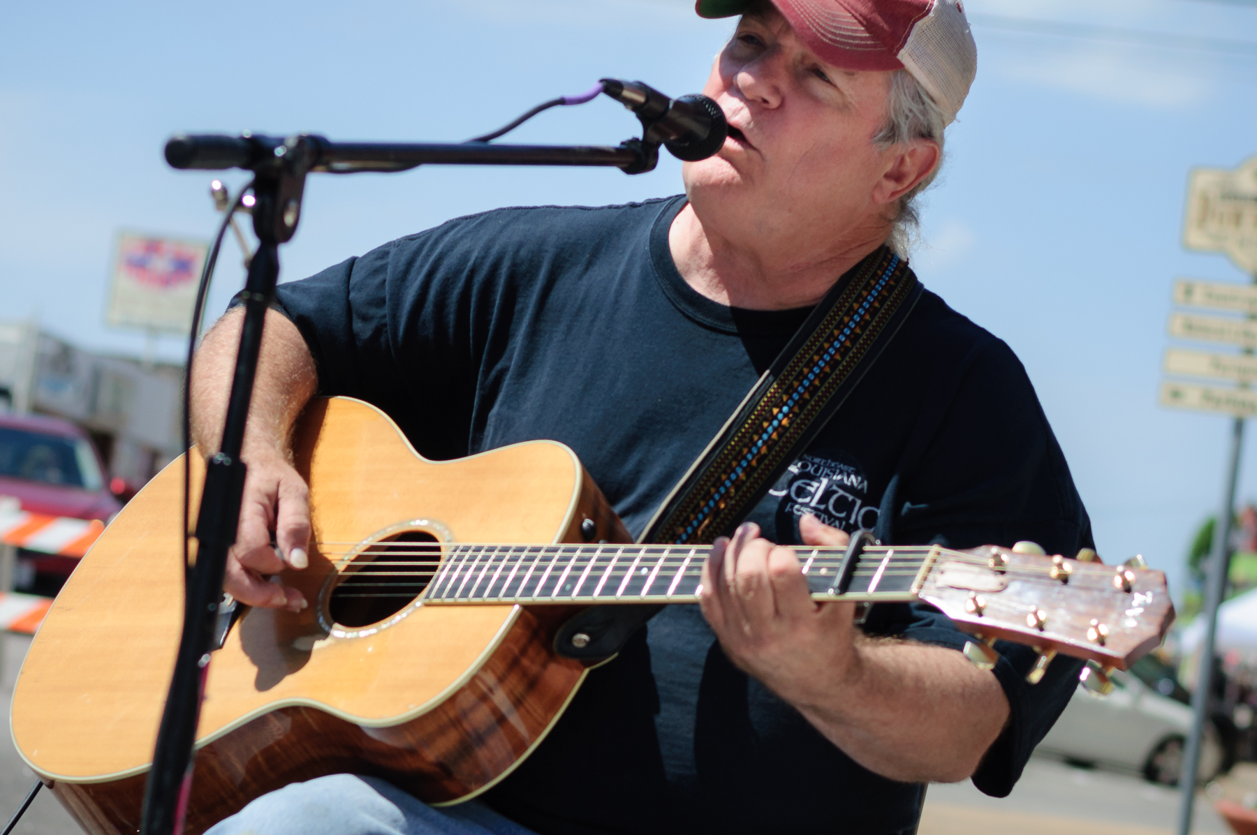 Bard of the South, Rickey E. Pittman performed on the street during the event entertaining everyone with his storytelling through songs.