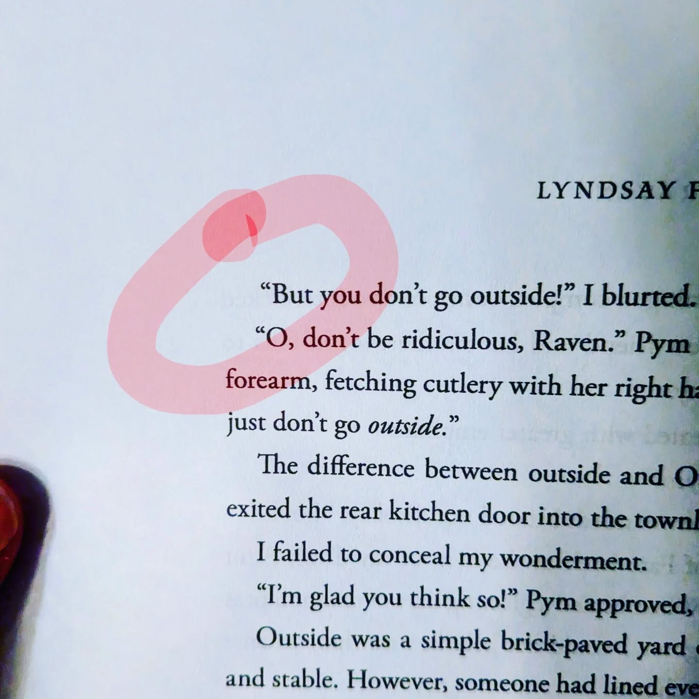I always finish up proofreading on a hard paper copy and this errant space offsetting the ENTIRE paragraph (and thereby RUINING the novel) is why. RAVEN: A CONFESSION is officially done and dusted! Prepare for PRINTING. ❗⛈️📕🐦&zwj;⬛❣️