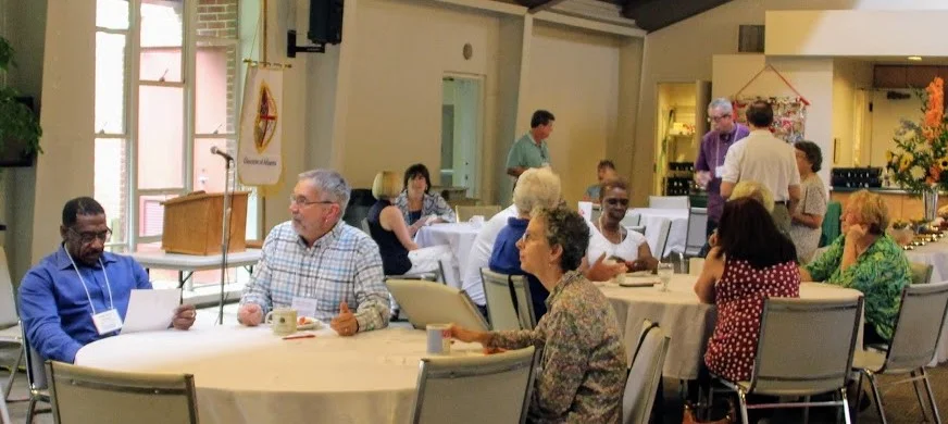 Vergers gathering for fellowship, pastries and coffee
