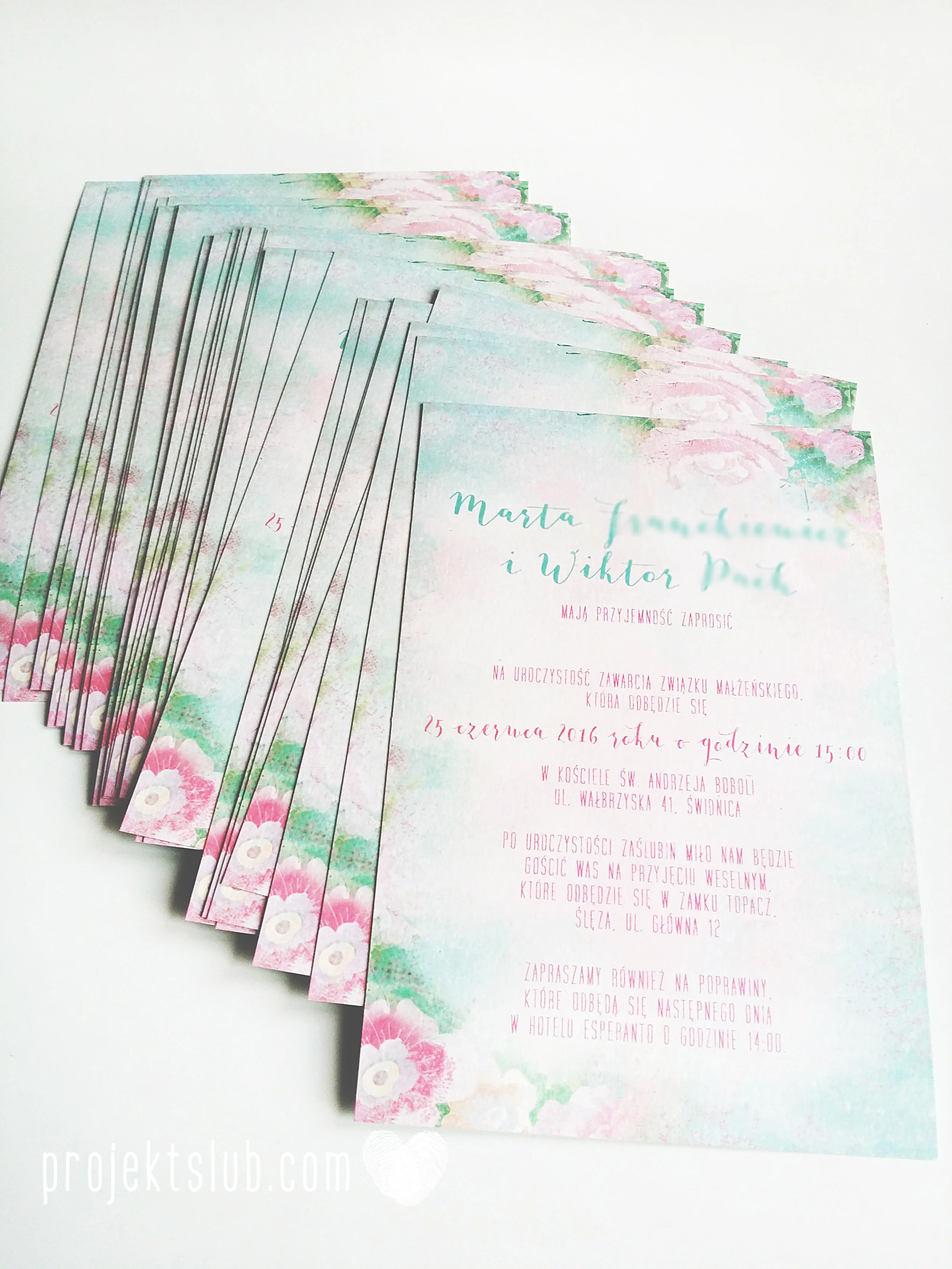 Zaproszenia ślubne oryginalne BOHO WIANEK vintage błękit pastele kwiaty romantyczne rustykalne oryginalny Projekt Ślub mięta (5).jpg