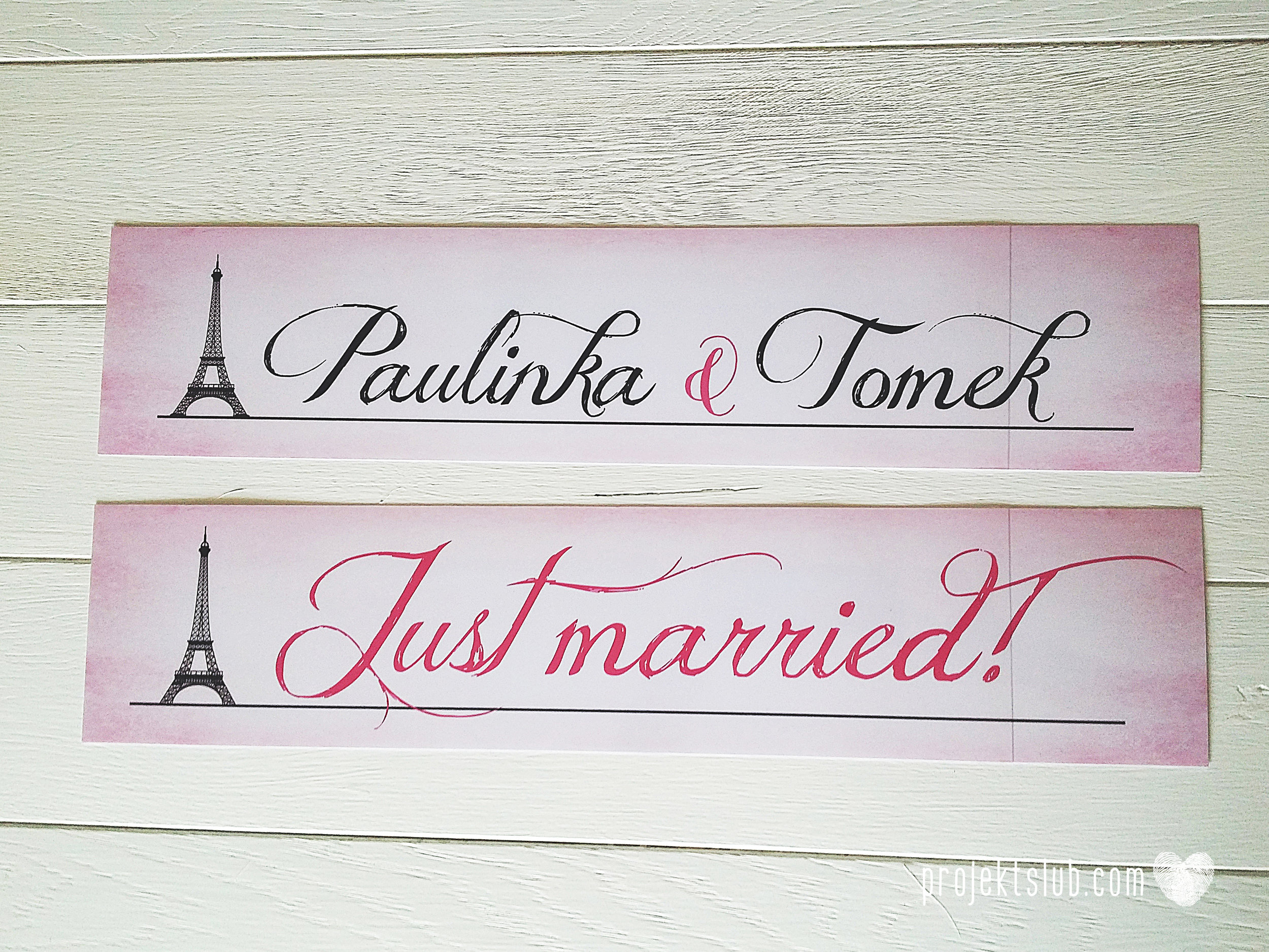 zaproszenia ślubne z kokardą eleganckie oryginalne nowoczesne rysunkowe pastelowe pudrowy róż wieża eiffel zakochani w paryżu zdjęcia  projekt ślub (4).jpg