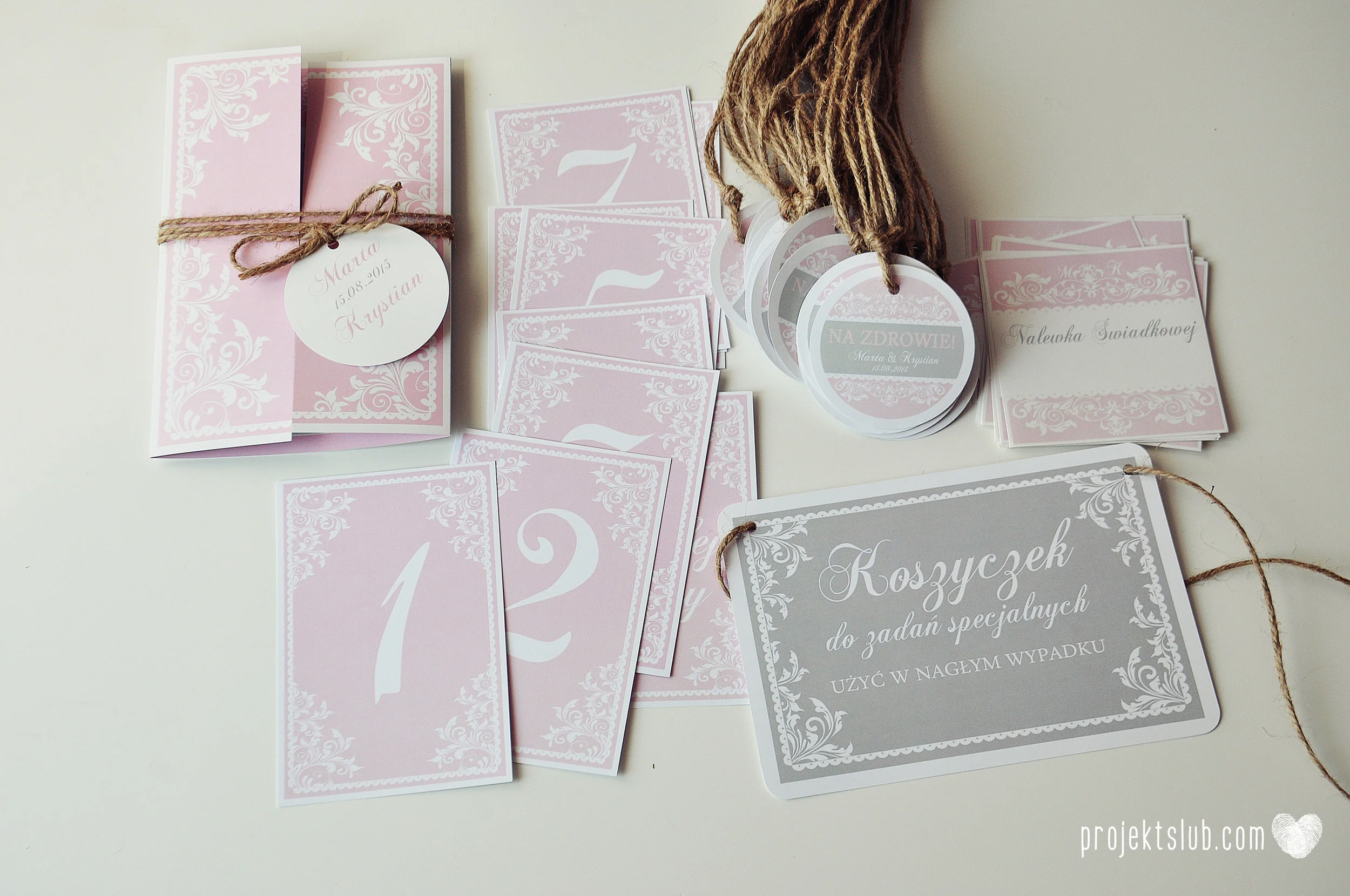 Zaproszenie ślubne oryginalne eleganckie duży format ołtarzykowe floral love rustykalne pastelove Projekt Ślub (7).JPG