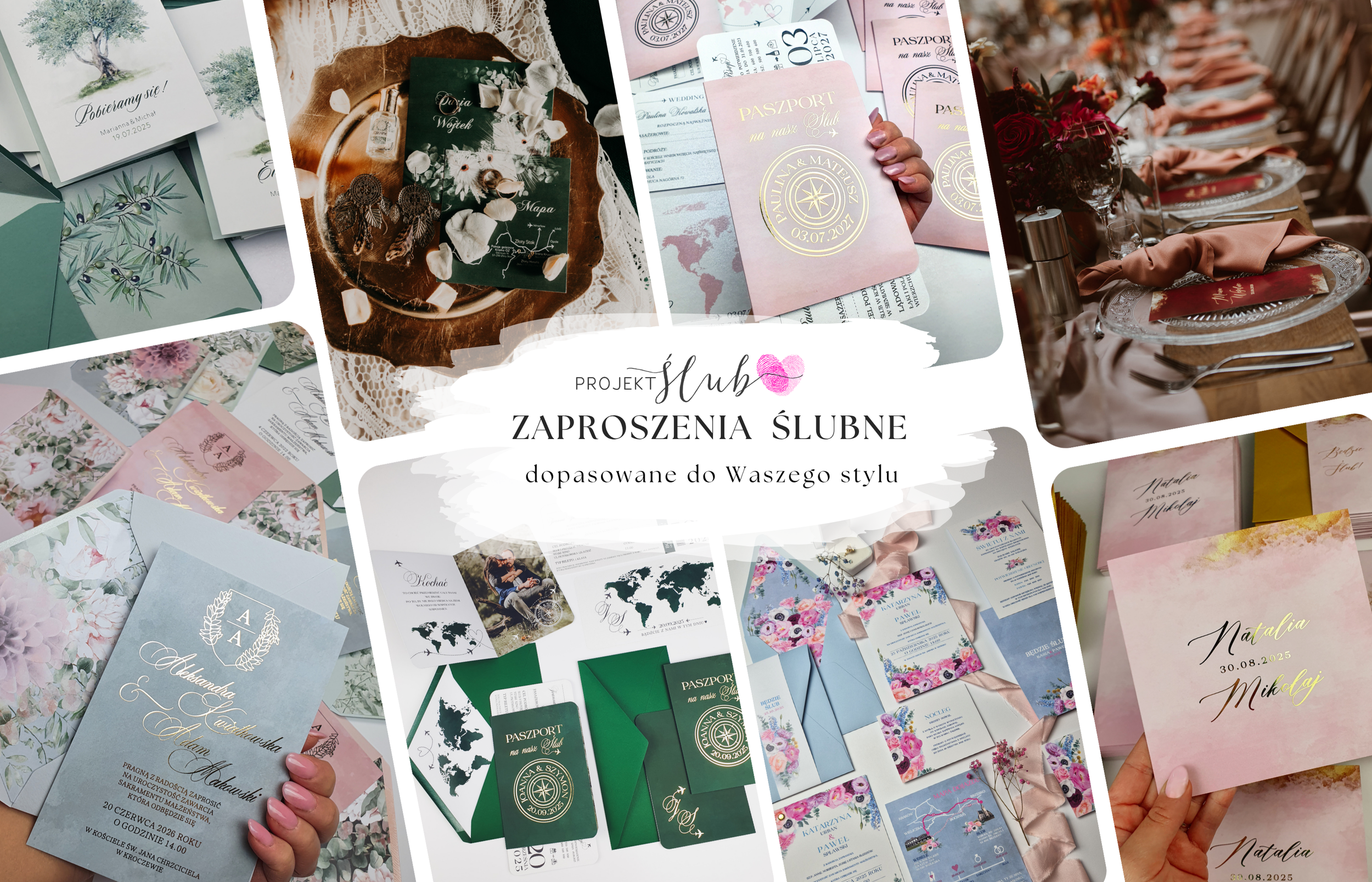 Zaproszenia ślubne personalizowane – gotowe wzory i projekty indywidualne Projekt Ślub