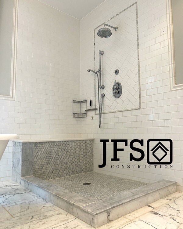 Bathroom Renovation  Marble &amp; Subway 

Thinking of renovating your space? We can help. 

📞 519-745-7564
📫 fred@jfsconstruction.ca
🖥 jfsconstruction.ca
📍Waterloo, Ontario
BBB Accredited  est. 1995

We take pride in every step. Check out our re