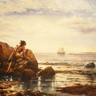 Masterpiece reproduction and private commission--&quot;Henry Hudson Entering New York Harbor.&quot; Original by Edward Moran (American maritime 1829-1901). 12 Artists proofs, signed and numbered. In the private collection of Matt Kennedy, Long Island