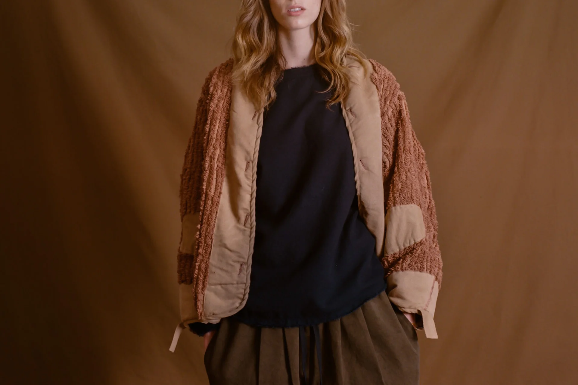 The Namche Bazaar fuzzy rose jacket