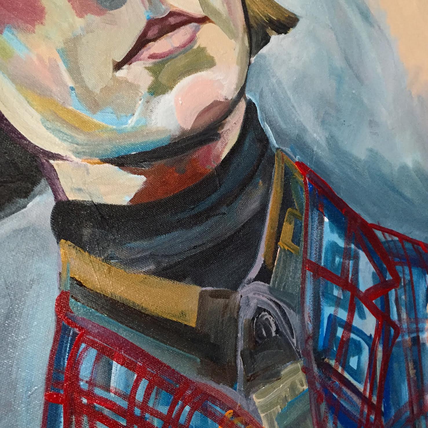 Olga Montserrat painting, Prada WIP