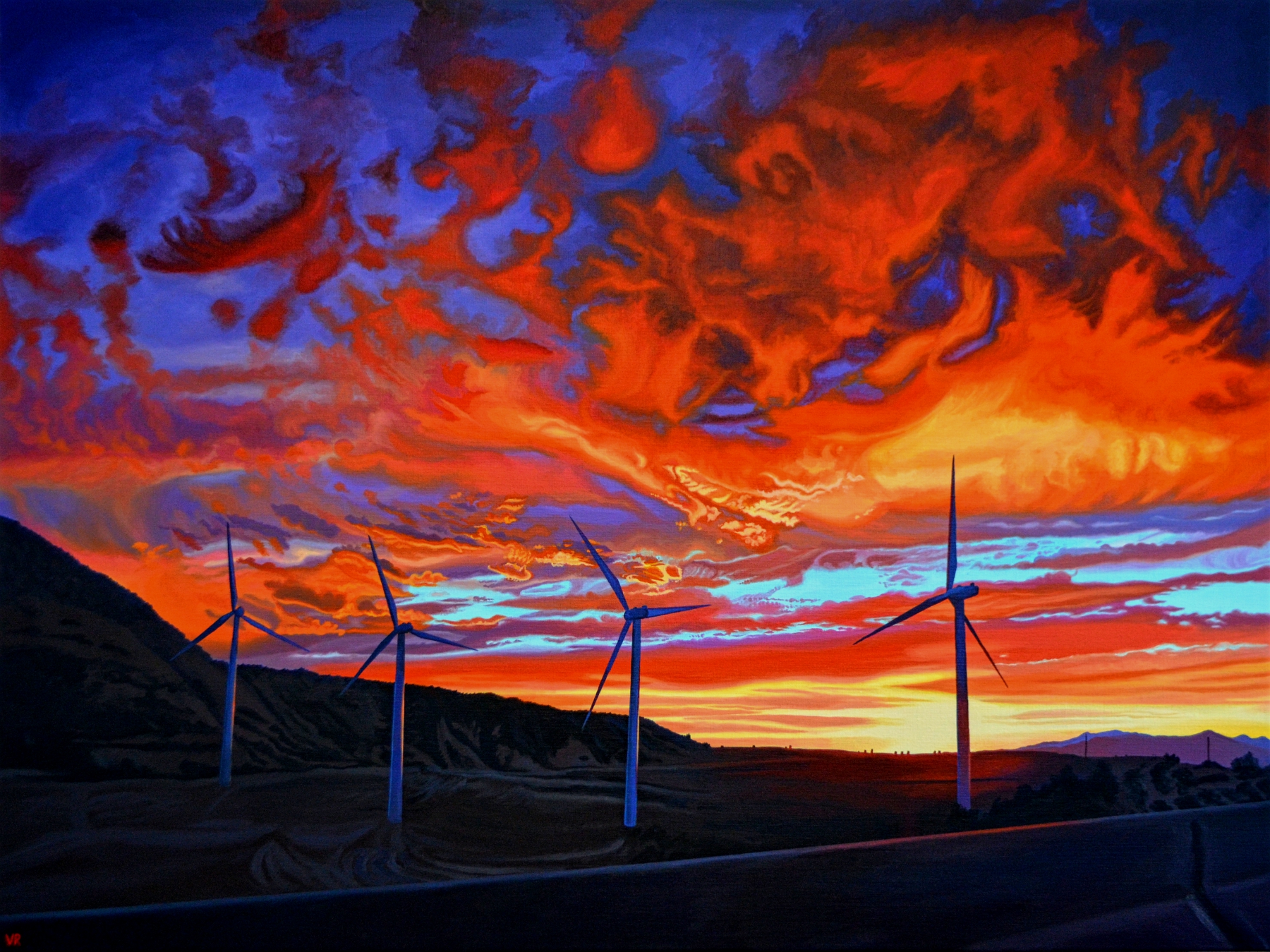   Quixote’s Freeway    42 x 55    acrylic on canvas  