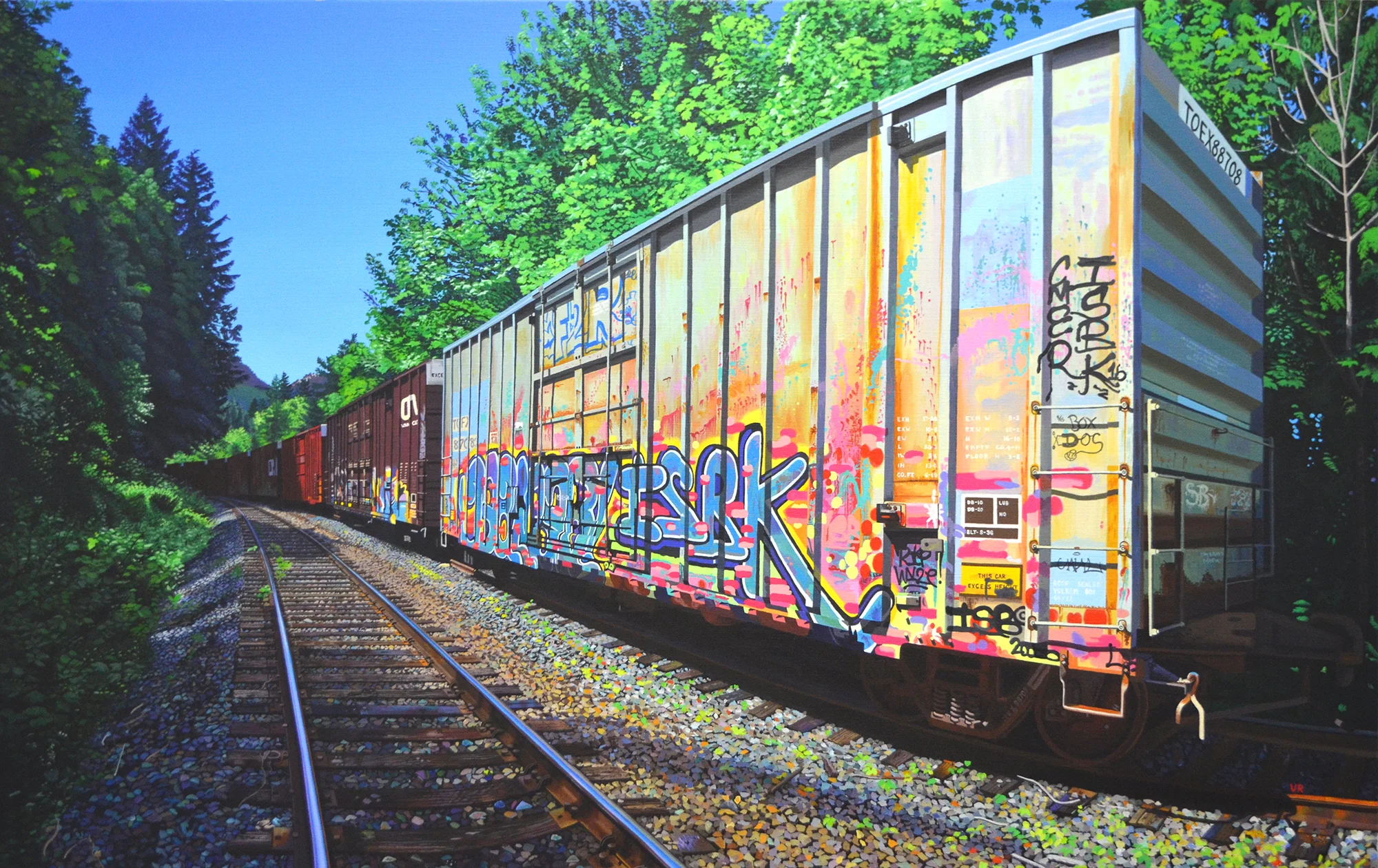 Rainbow’s End 37 x 59 acrylic on canvas