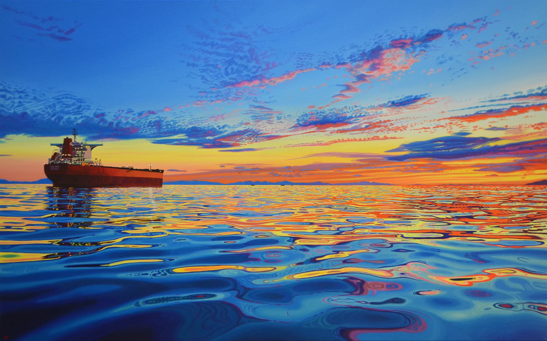Pan Iris 39 x 62 acrylic on canvas