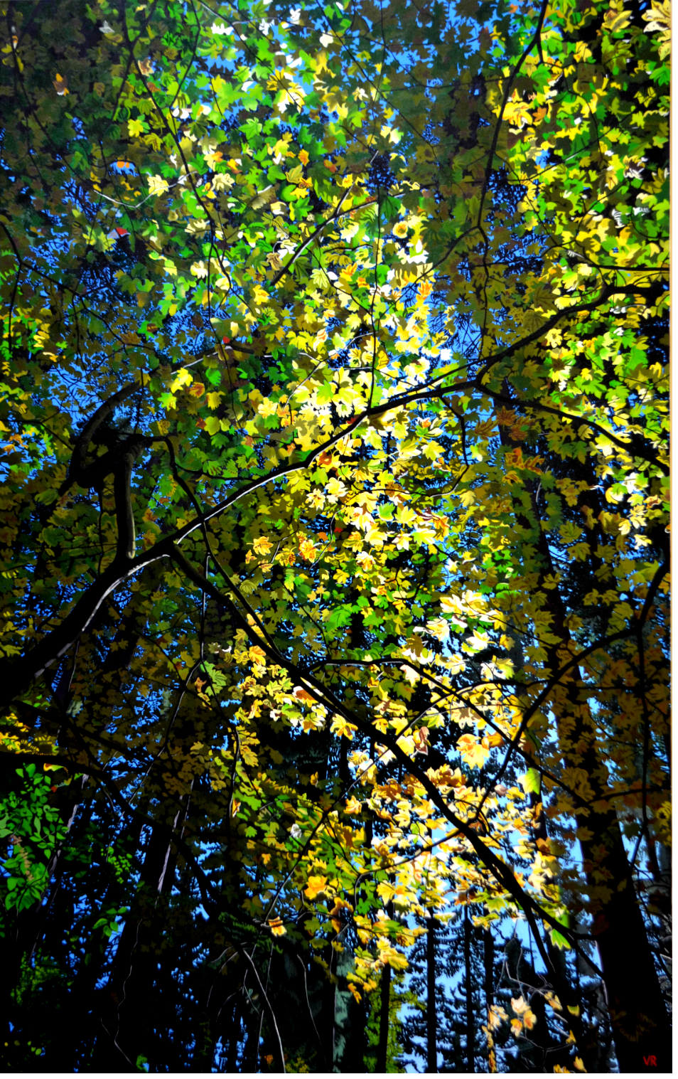   Dance of the Leaves    48 x 30    acrylic on canvas  