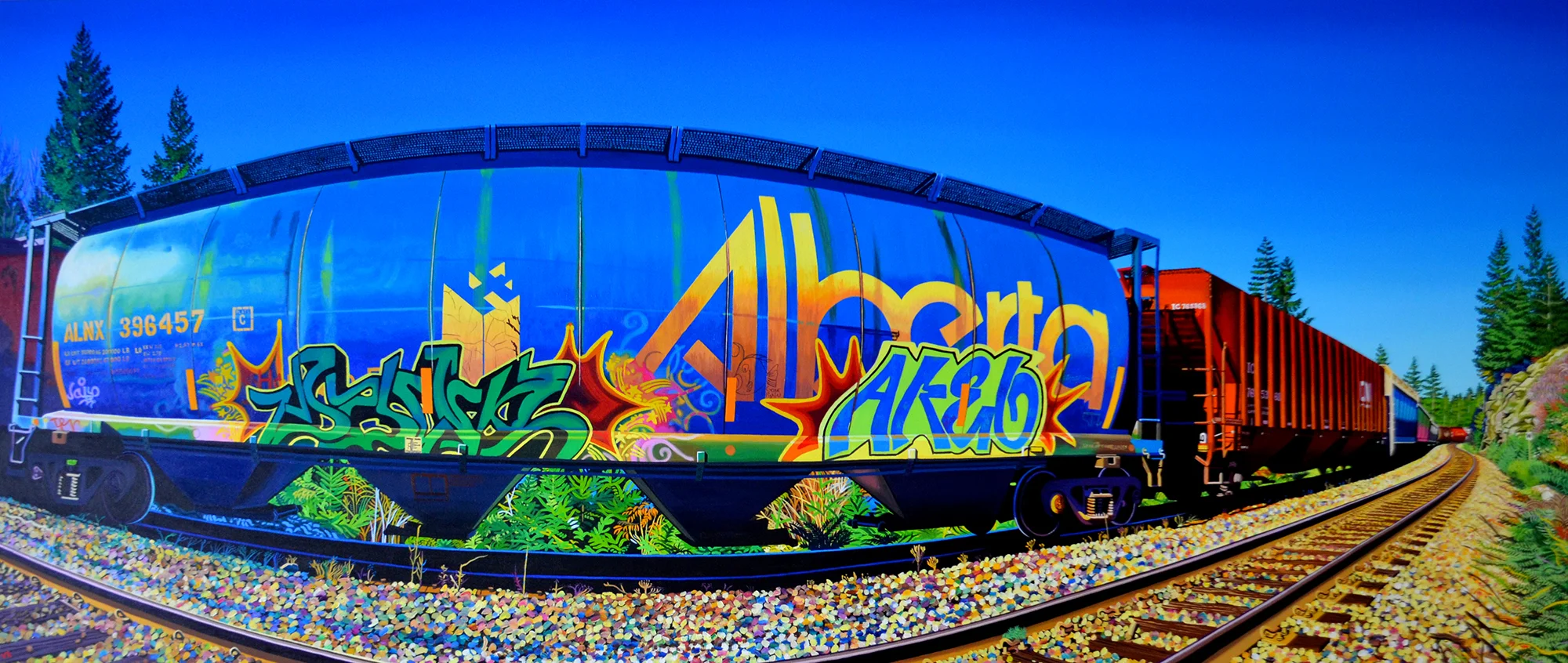 Commission - Alberta II 36 x 84 acrylic on canvas