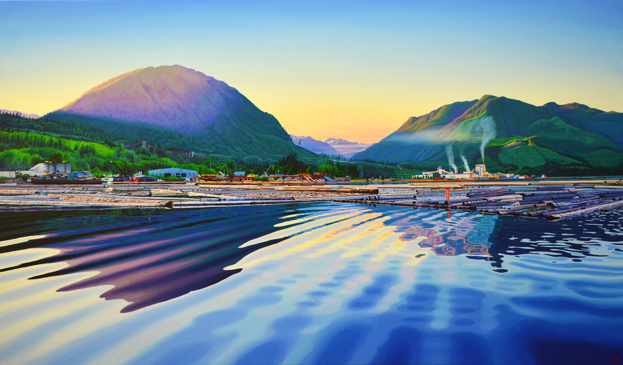   Port Mellon (Howe Sound)    39 x 66    acrylic on canvas  