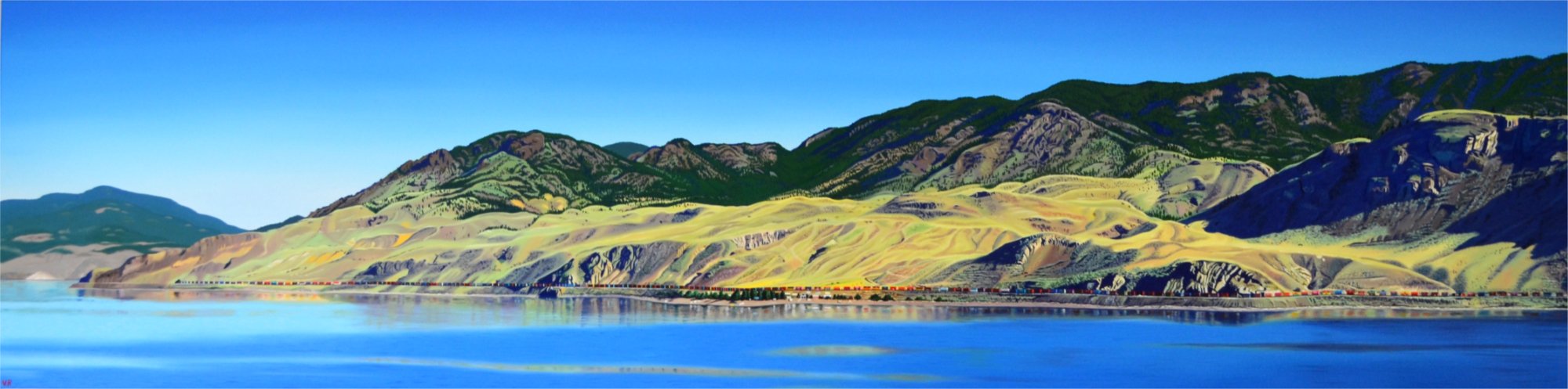   Kamloops Lake II    20 x 80    acrylic on canvas  