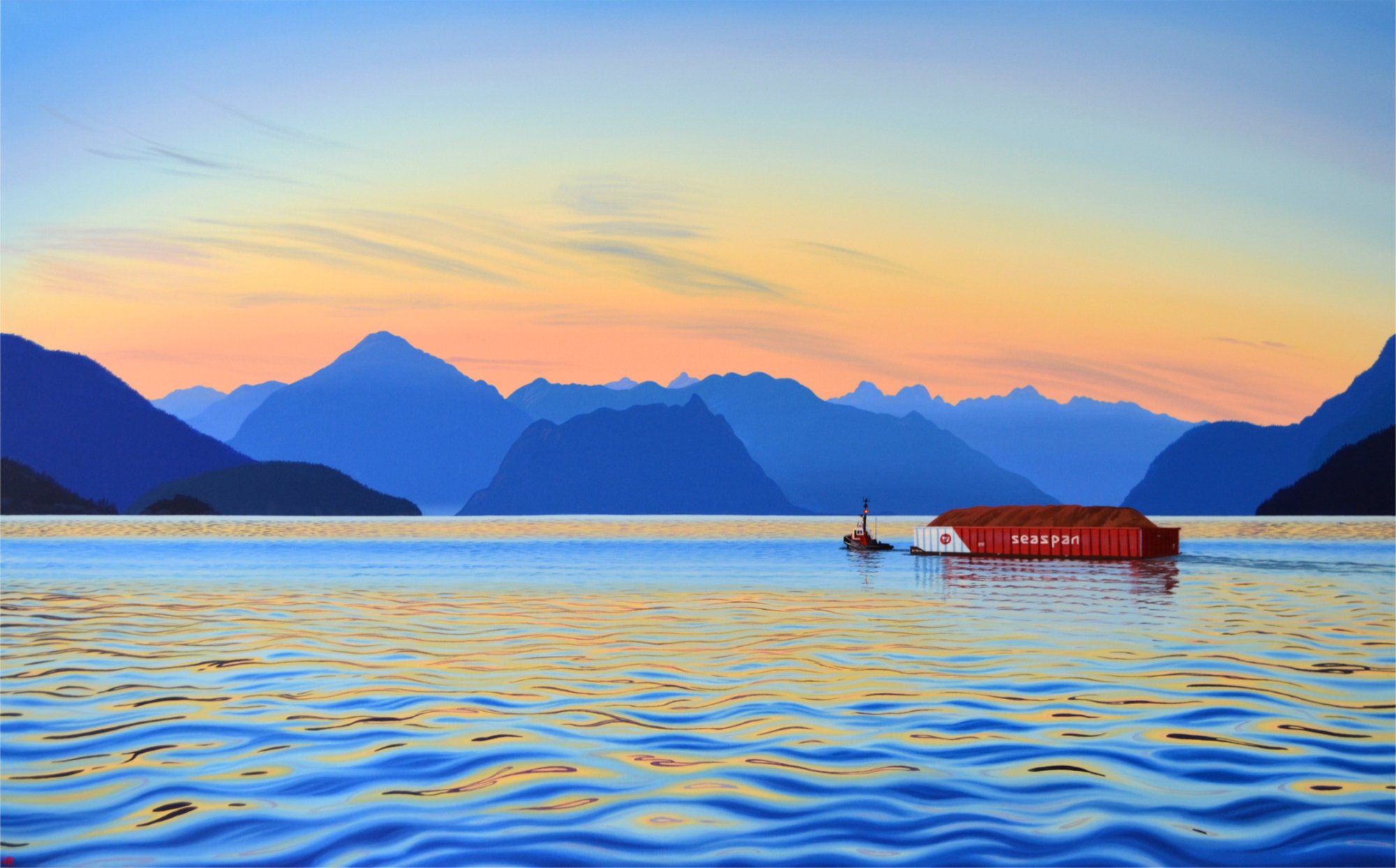   Commission - Howe Sound    30 x 48    acrylic on canvas  