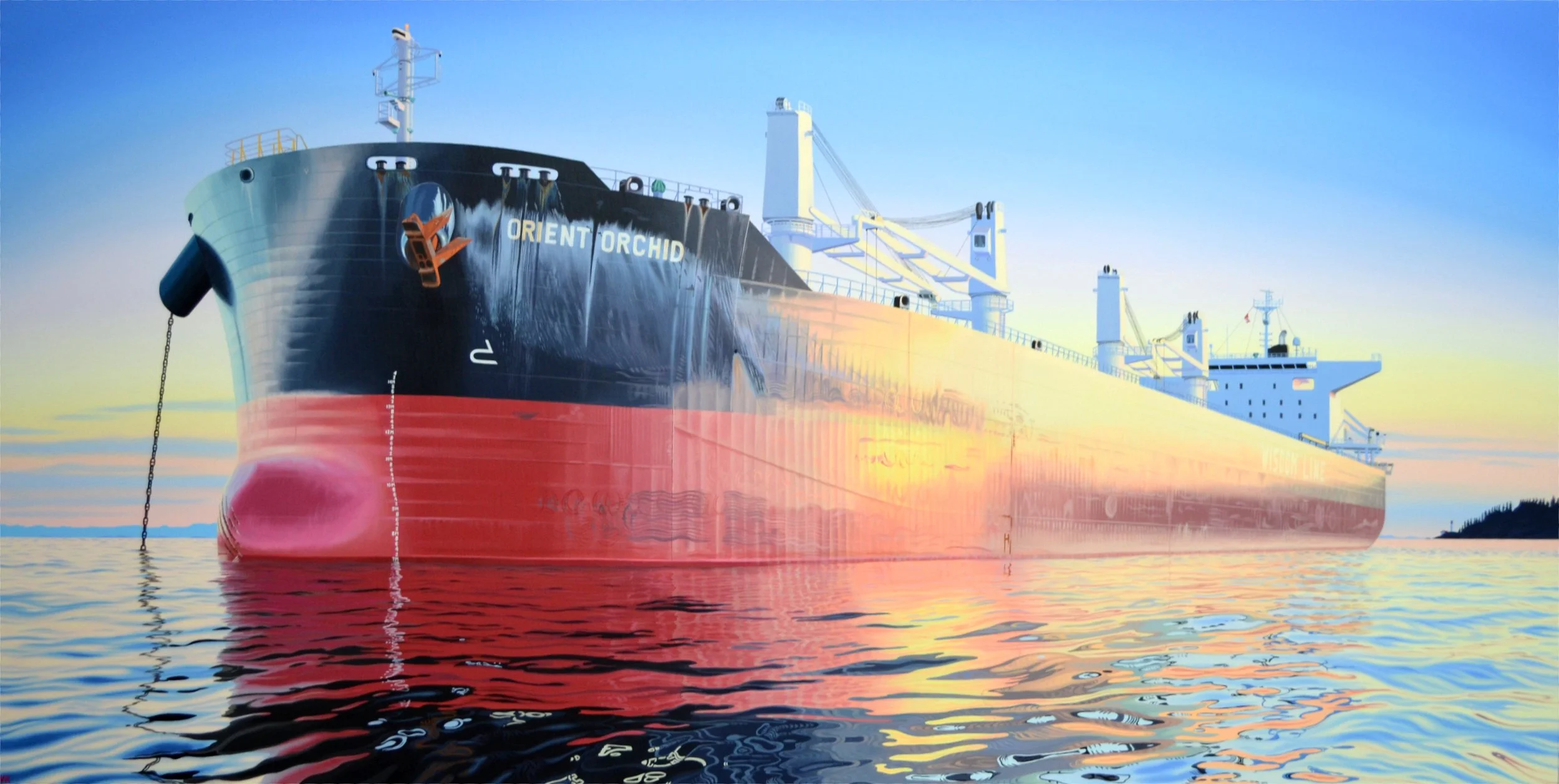   Orient Orchid    36 × 72    acrylic on canvas  