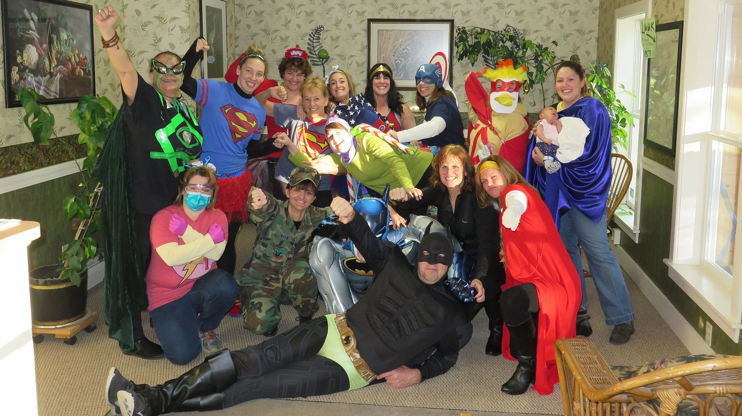 at a recent annual planning day, we all came dressed as our favorite super hero and spent the day in costumes learning and planning for the coming year.