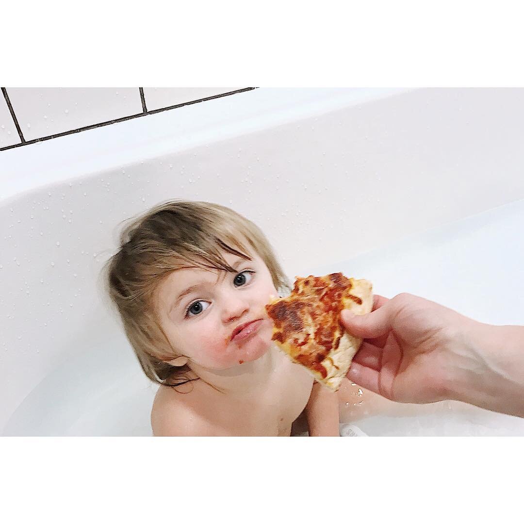 My dearest Maeve, it&rsquo;s taken you just two years to find what most will search for their entire lives: someone to feed them pizza in the bathtub. Happy birthday sweetie pie. #🍕#🛀#🎂 #wcpnbestphoto