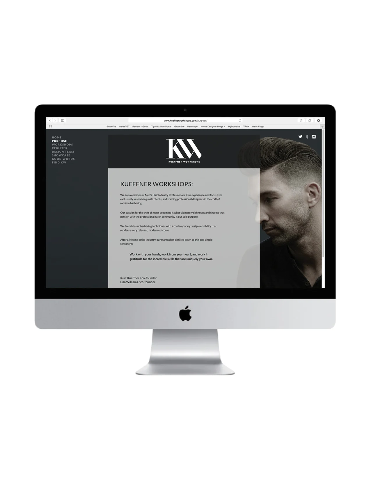 Kueffner Workshops Website | Design Studio J/Shamus